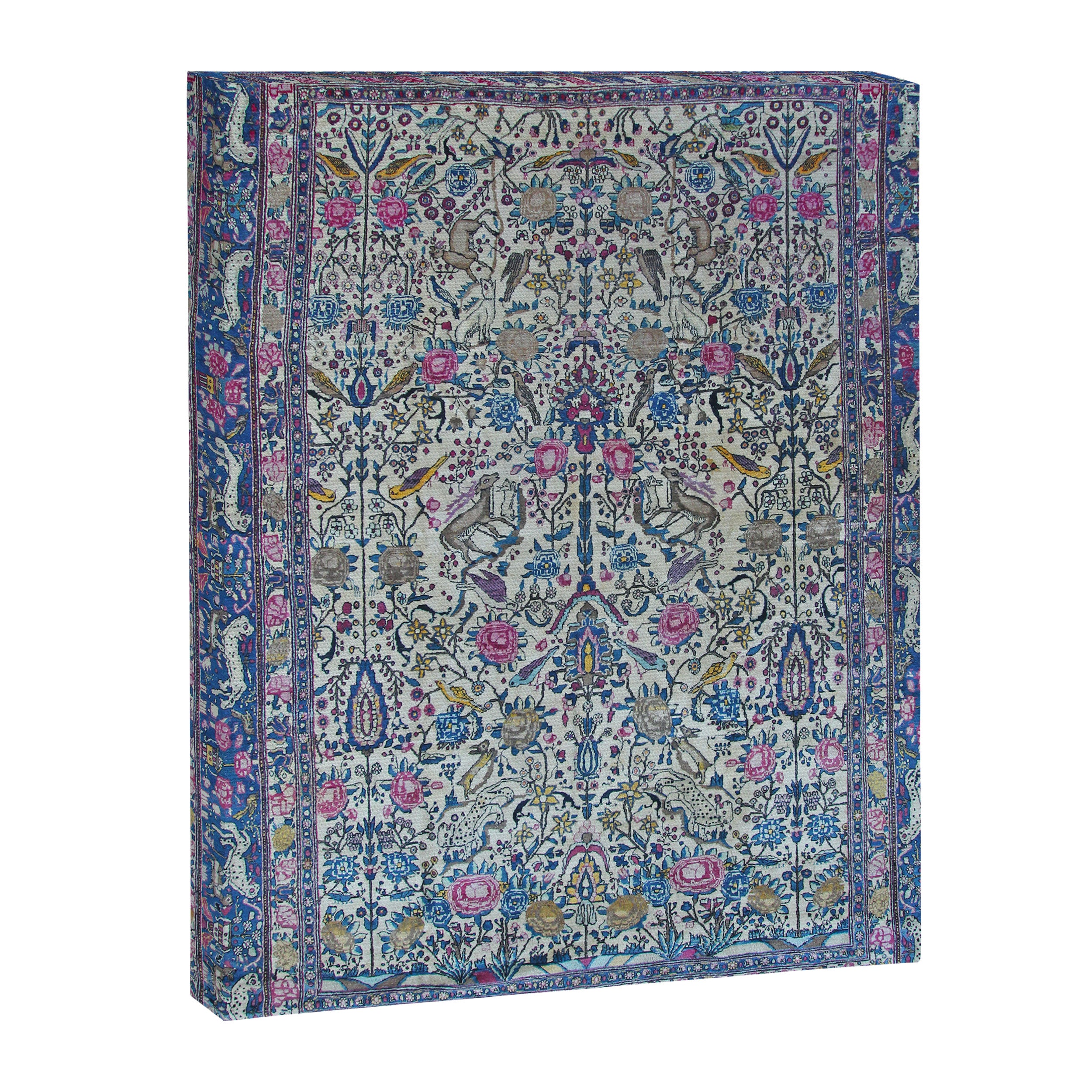 Antique Persian Tehran Midnight Purple Oriental Carpet Canvas Print Gallery Image 6