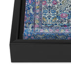 Antique Persian Tehran Midnight Purple Oriental Carpet Framed Canvas Print Gallery Image 3