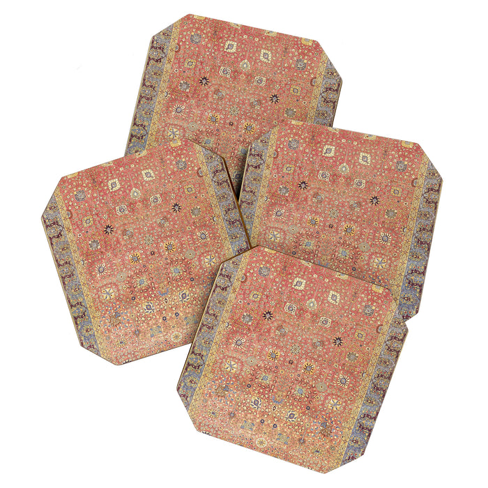 Antique Turkish Coral Koum Kapi  Coaster Gallery Image 1