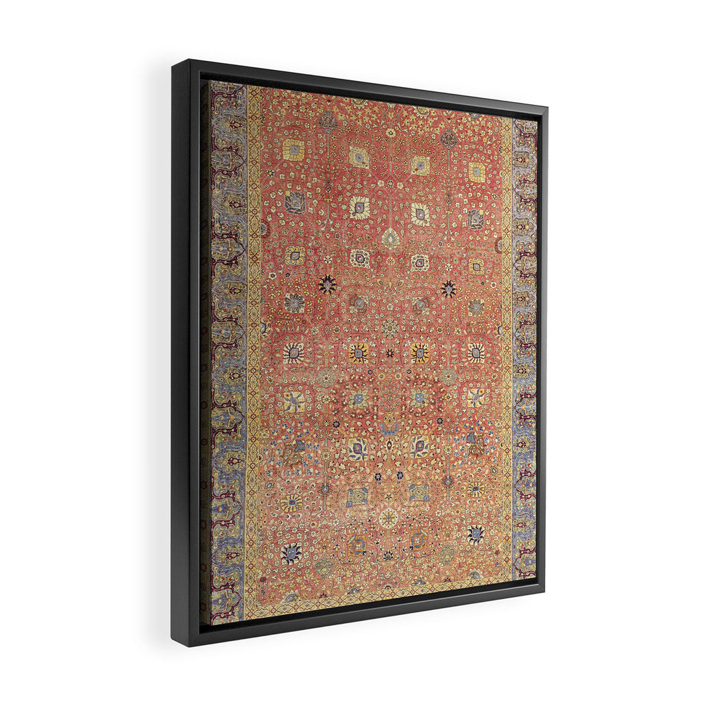 Antique Turkish Coral Koum Kapi  Framed Canvas Print Gallery Image 2