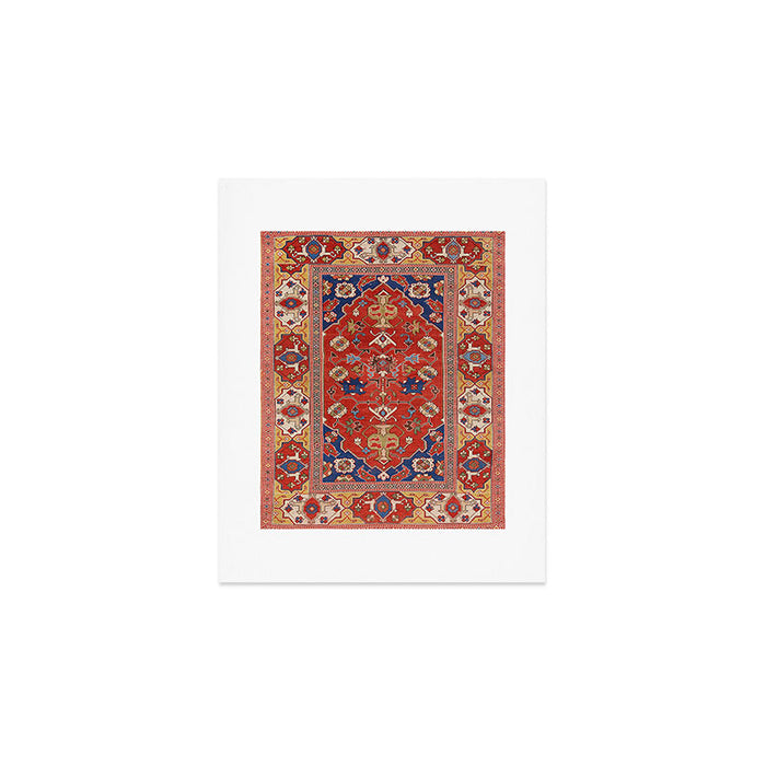 Antique Turkish Warm Brick Red Anatolian Oushak  Art Print Gallery Image 1