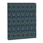 Art Deco Abstract Navy Blue & Gold Pattern Canvas Print Gallery Image 8