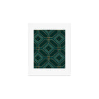 Art Deco Emerald Green & Gold Geometric Pattern Art Print Gallery Image 1