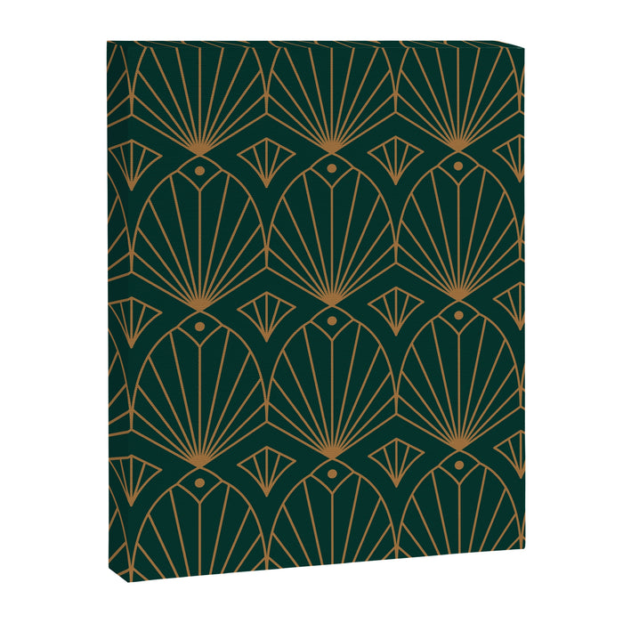 Art Deco Emerald Green & Gold Pattern Canvas Print Gallery Image 1