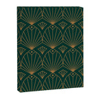 Art Deco Emerald Green & Gold Pattern Canvas Print Gallery Image 8