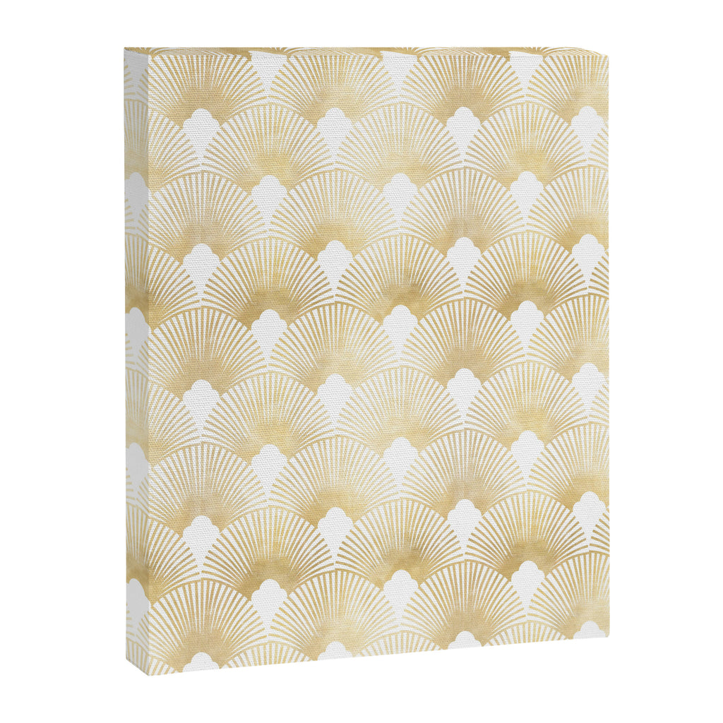 Art Deco Gatsby Golden Fan Pattern Canvas Print Gallery Image 8