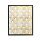 Art Deco Gatsby Golden Fan Pattern Framed Canvas Print Gallery Image 8