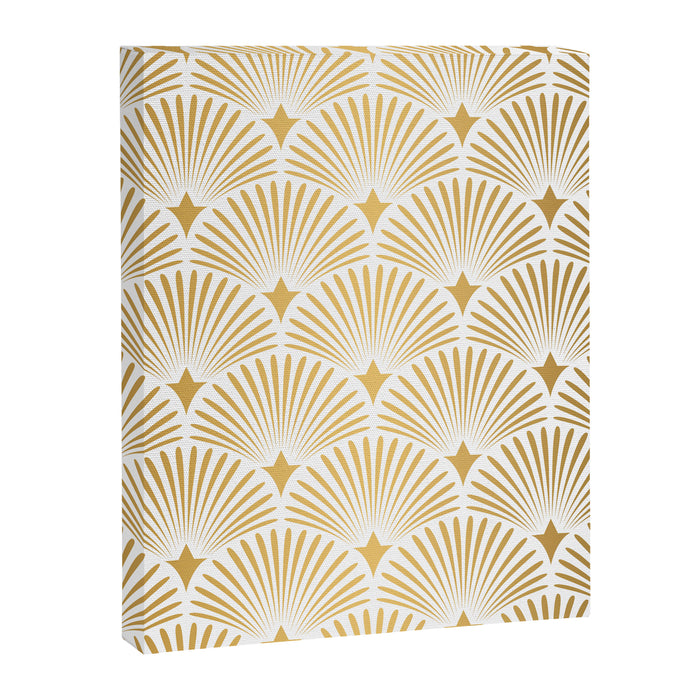 Art Deco Gold & White Gatsby Pattern Canvas Print Gallery Image 1