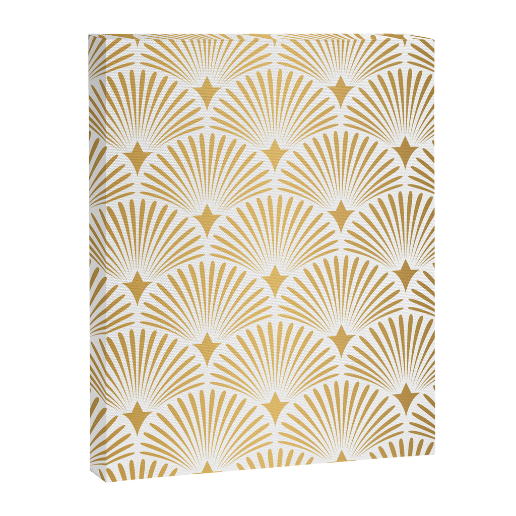 Art Deco Gold & White Gatsby Pattern Canvas Print Gallery Image 8