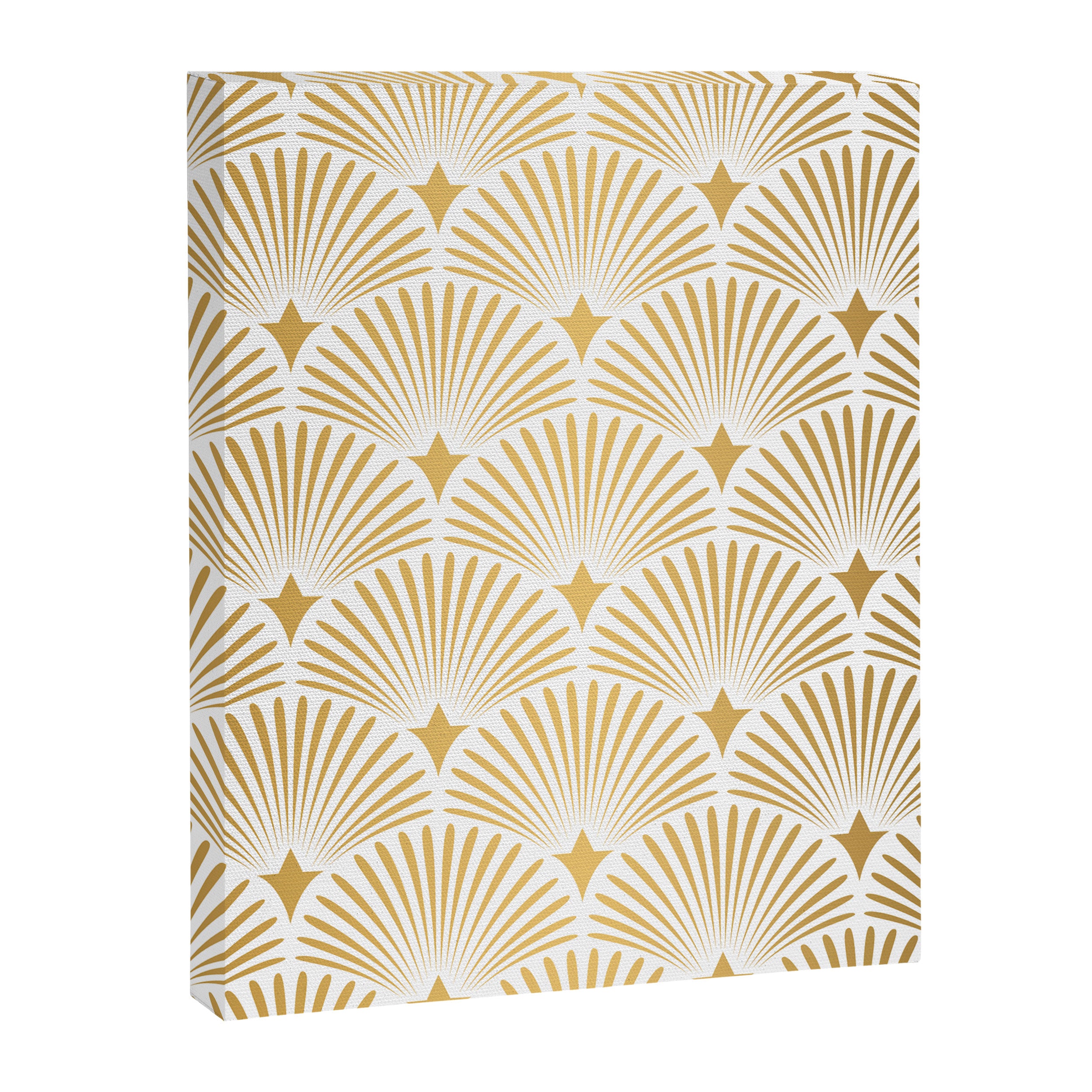 Art Deco Gold & White Gatsby Pattern Canvas Print Gallery Image 8