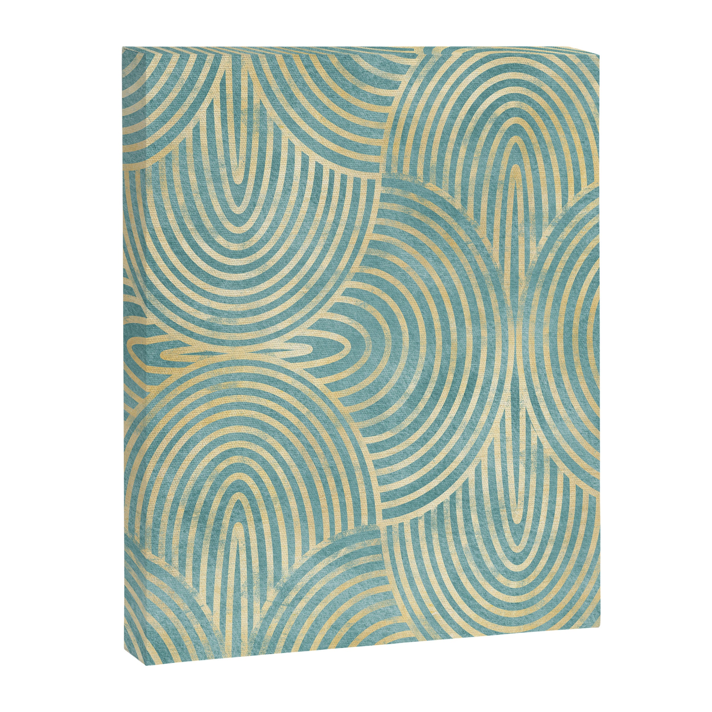 Art Deco Mint Green & Gold Pattern Canvas Print Gallery Image 8