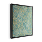 Art Deco Mint Green & Gold Pattern Framed Canvas Print Gallery Image 2
