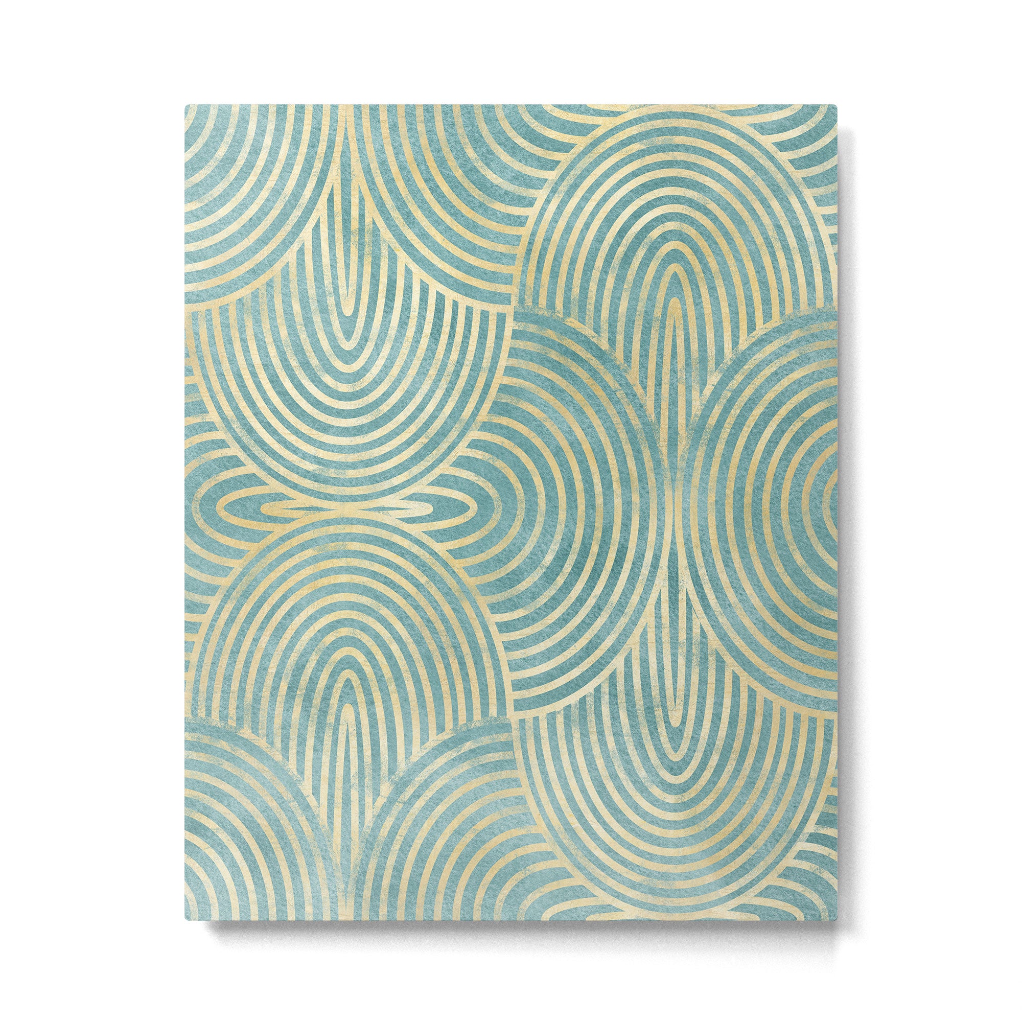 Art Deco Mint Green & Gold Pattern Metal Print Gallery Image 6
