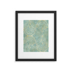 Art Deco Mint Green & Gold Pattern Framed Art Print Gallery Image 6