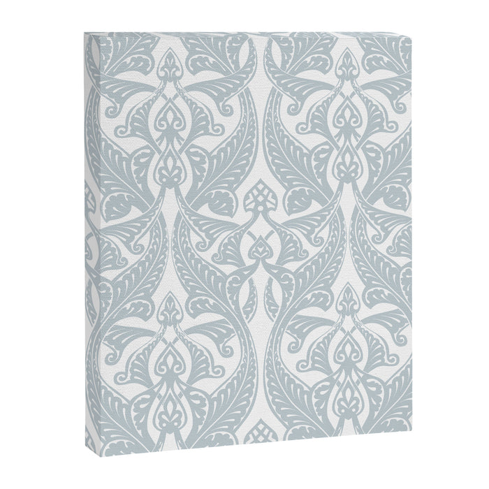 Art Nouveau Silver Grey & White Pattern Canvas Print Gallery Image 1