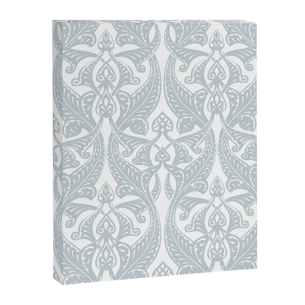 Art Nouveau Silver Grey & White Pattern Canvas Print Gallery Image 8