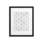 Art Nouveau White & Silver Grey Pattern Framed Art Print Gallery Image 6