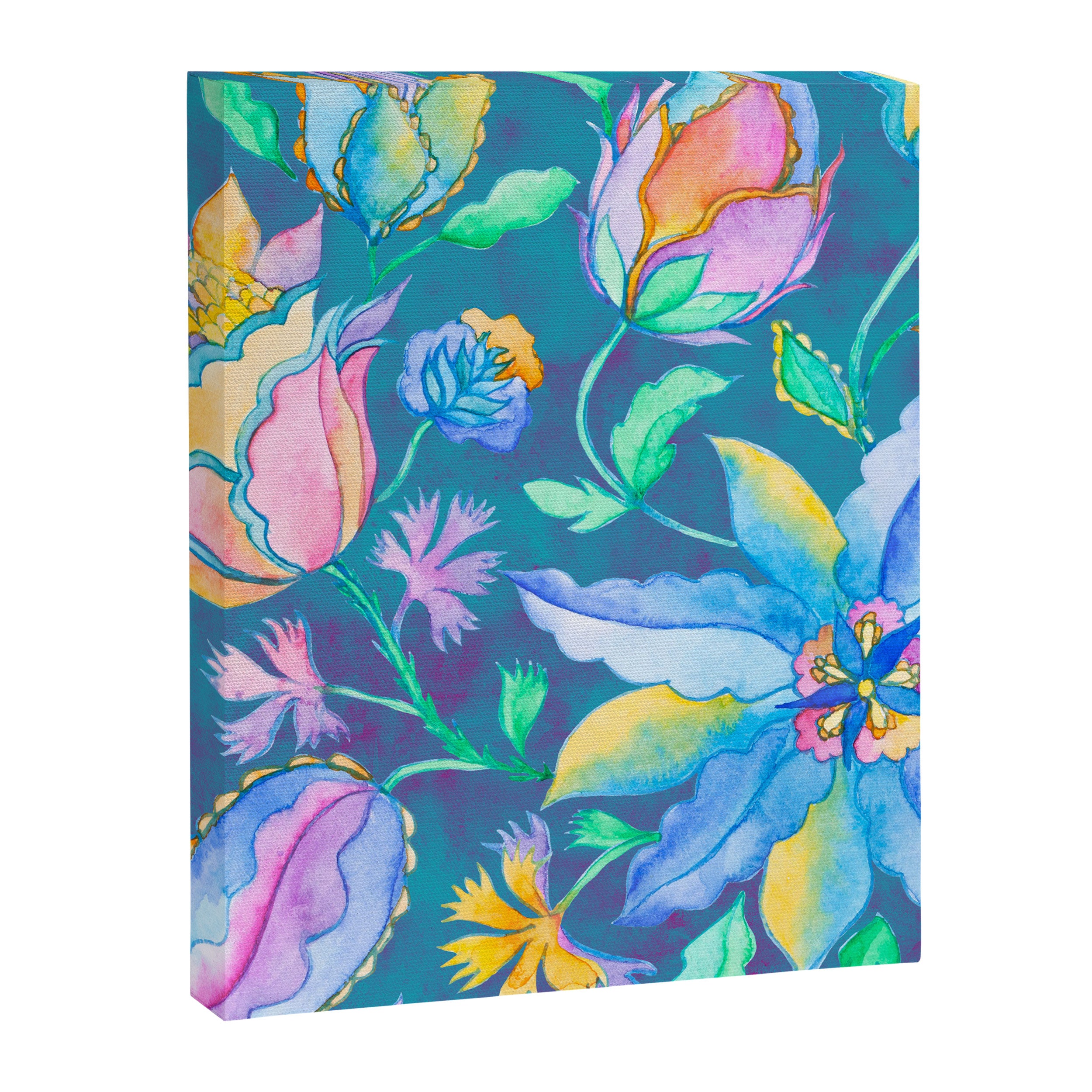 Beautiful Exotic Paisley Summer Floral Canvas Print Gallery Image 6