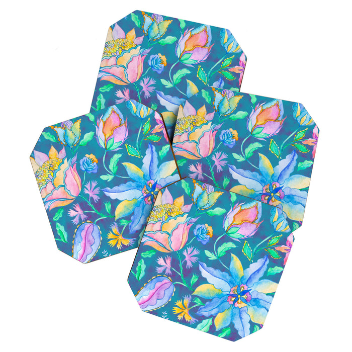 Beautiful Exotic Paisley Summer Floral Coaster Gallery Image 1