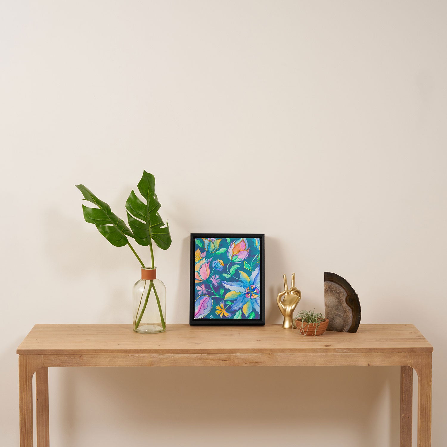 Beautiful Exotic Paisley Summer Floral Framed Canvas Print Gallery Image 4