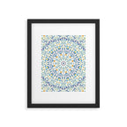 Beautiful Mint Green & White Moroccan Mandala Art Framed Art Print Gallery Image 6