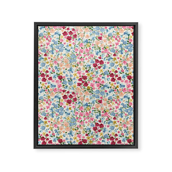 Blooming Cottage Garden Boho Ditsy Floral Framed Canvas Print Gallery Image 1