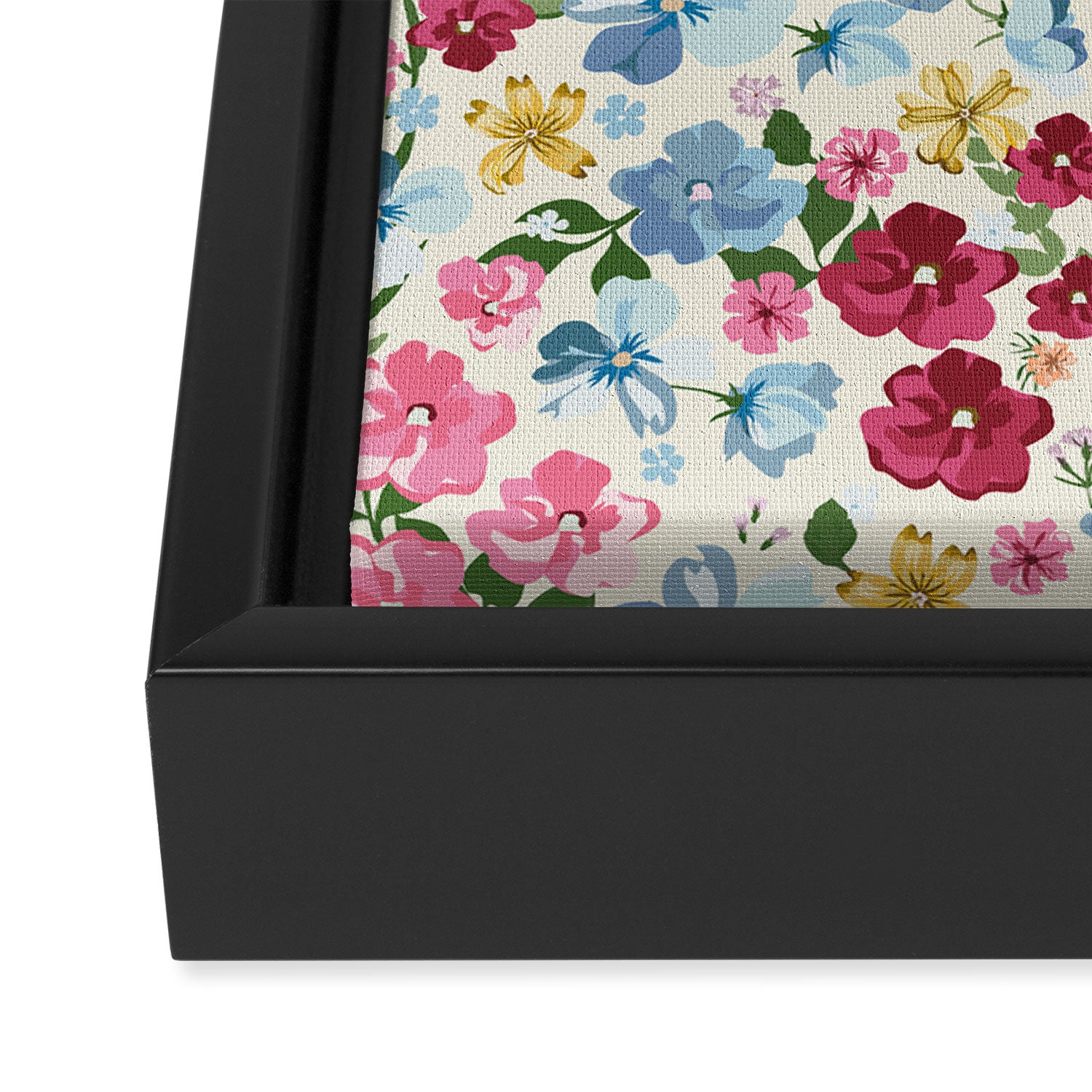 Blooming Cottage Garden Boho Floral Framed Canvas Print Gallery Image 3