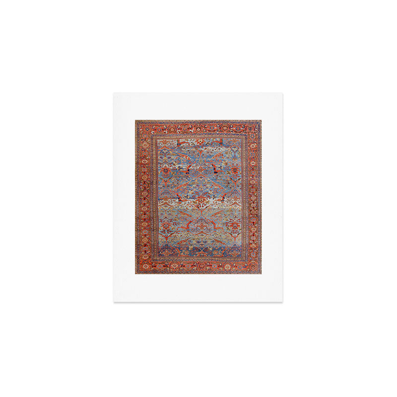 Blue Field Sultanabad Antique Persian Art Print Gallery Image 1