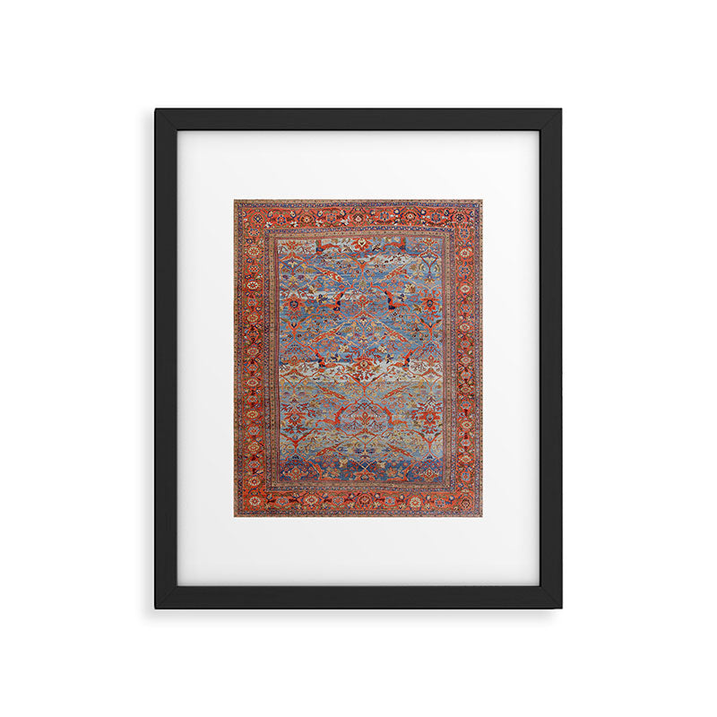 Blue Field Sultanabad Antique Persian Framed Art Print Gallery Image 4