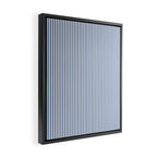 Blue Seersucker Stripe Framed Canvas Print Gallery Image 2