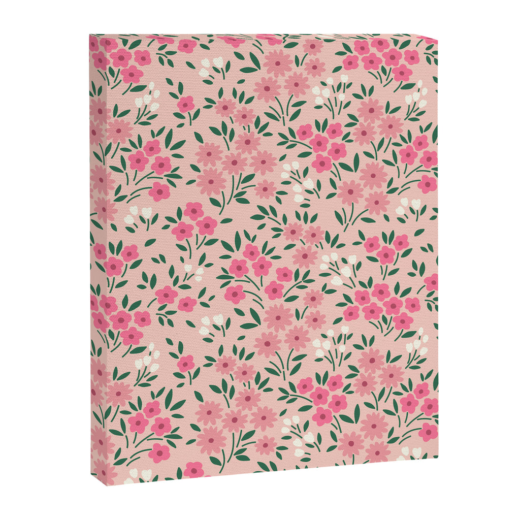 Blush Pink Ditsy Floral Pattern Canvas Print Gallery Image 8
