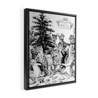 'Cats Decorating The Christmas Tree' Vintage Cat Art by Louis Wain Framed Canvas Print Gallery Image 2