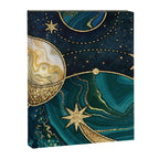Celestial Starry Emerald Gold Cosmos Canvas Print Gallery Image 6