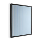 Chambray Blue Seersucker Stripe Framed Canvas Print Gallery Image 2