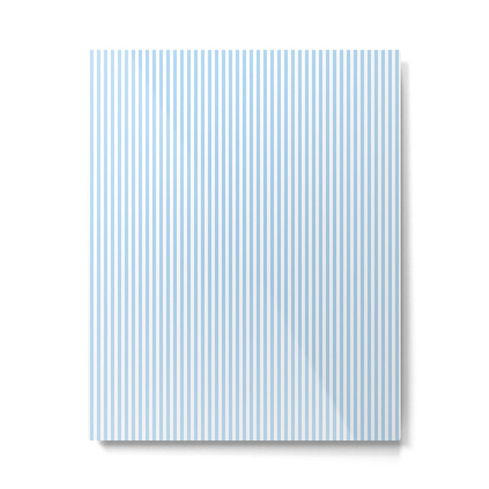 Chambray Blue Seersucker Stripe Metal Print Gallery Image 1