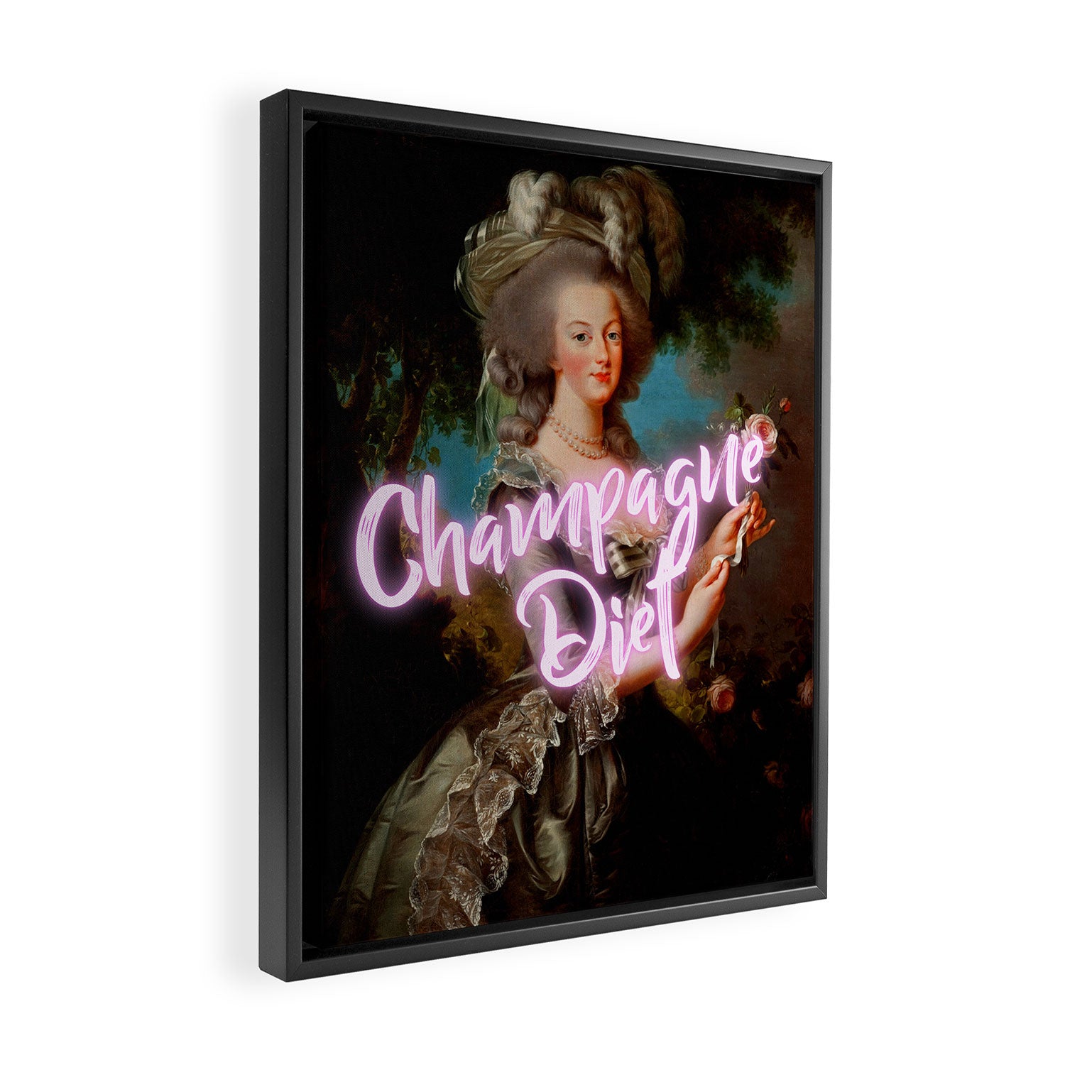 'Champagne Diet' Marie Antoinette  Framed Canvas Print Gallery Image 2
