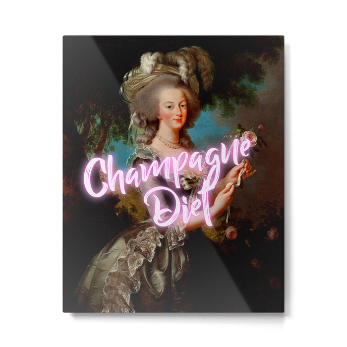 'Champagne Diet' Marie Antoinette  Metal Print Gallery Image 1