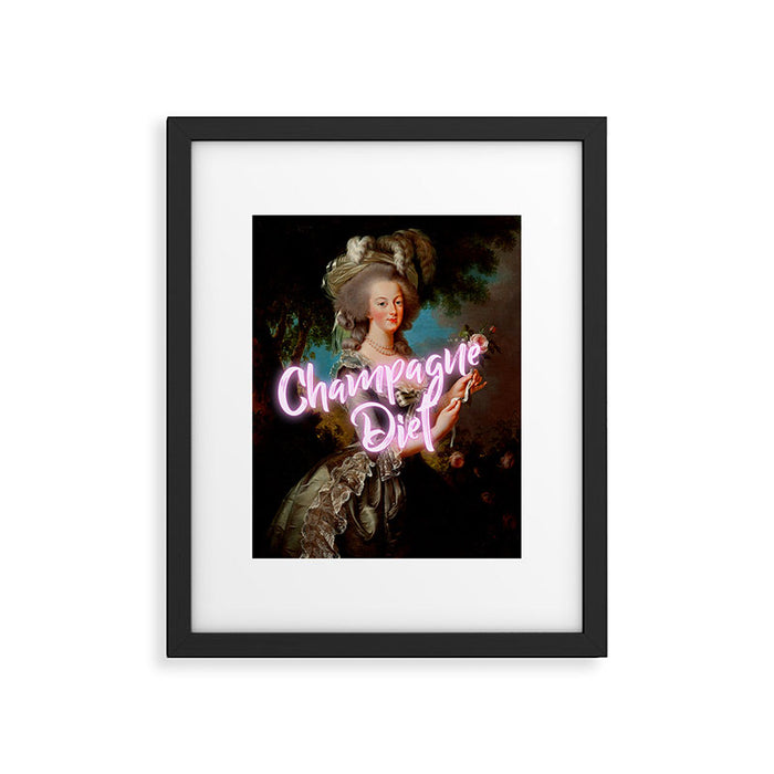 'Champagne Diet' Marie Antoinette  Framed Art Print Gallery Image 1
