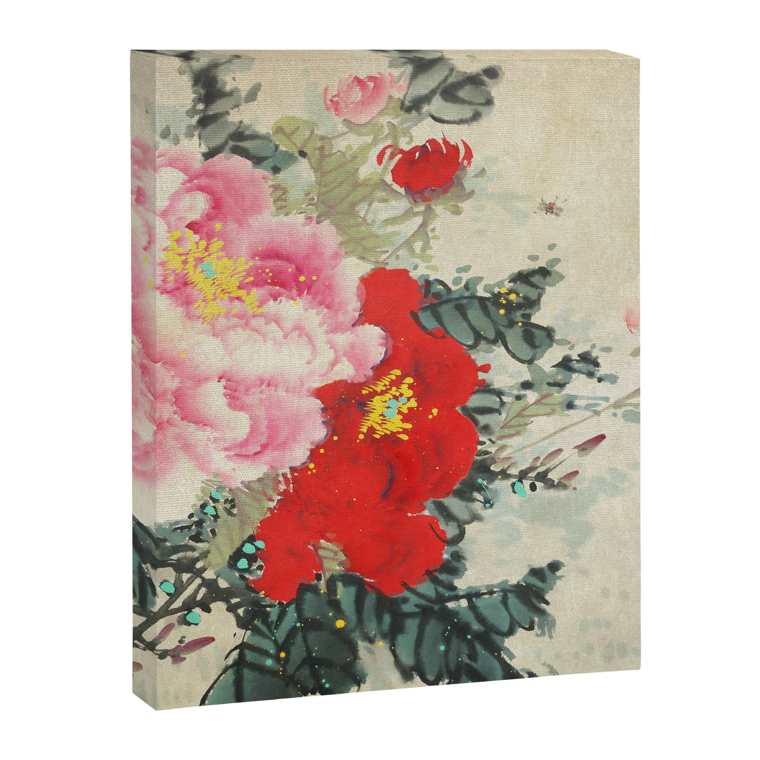 Chinese Peony Blooming Floral Art Canvas Print Gallery Image 6