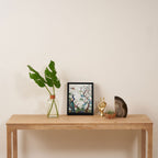Chinoiserie Aqua Peacock Floral & William Morris Art Framed Canvas Print Gallery Image 4