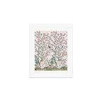 Chinoiserie Blush Pink Fresco Floral Garden Birds Oriental Botanical Art Print Gallery Image 1