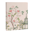 Chinoiserie Blush Pink Peony Blooming Floral Garden Canvas Print Gallery Image 6