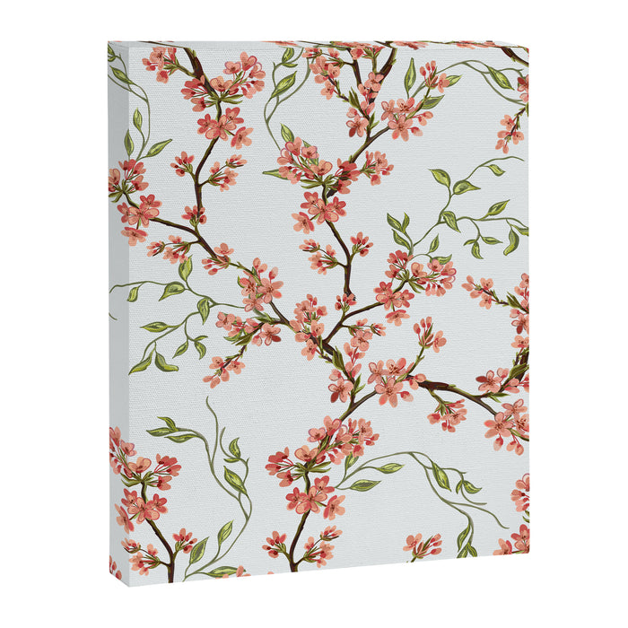 Chinoiserie Cherry Blossom Floral Rose Pink & White Canvas Print Gallery Image 1