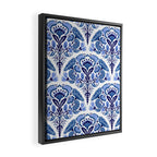Chinoiserie Damask Porcelain Pattern Framed Canvas Print Gallery Image 2