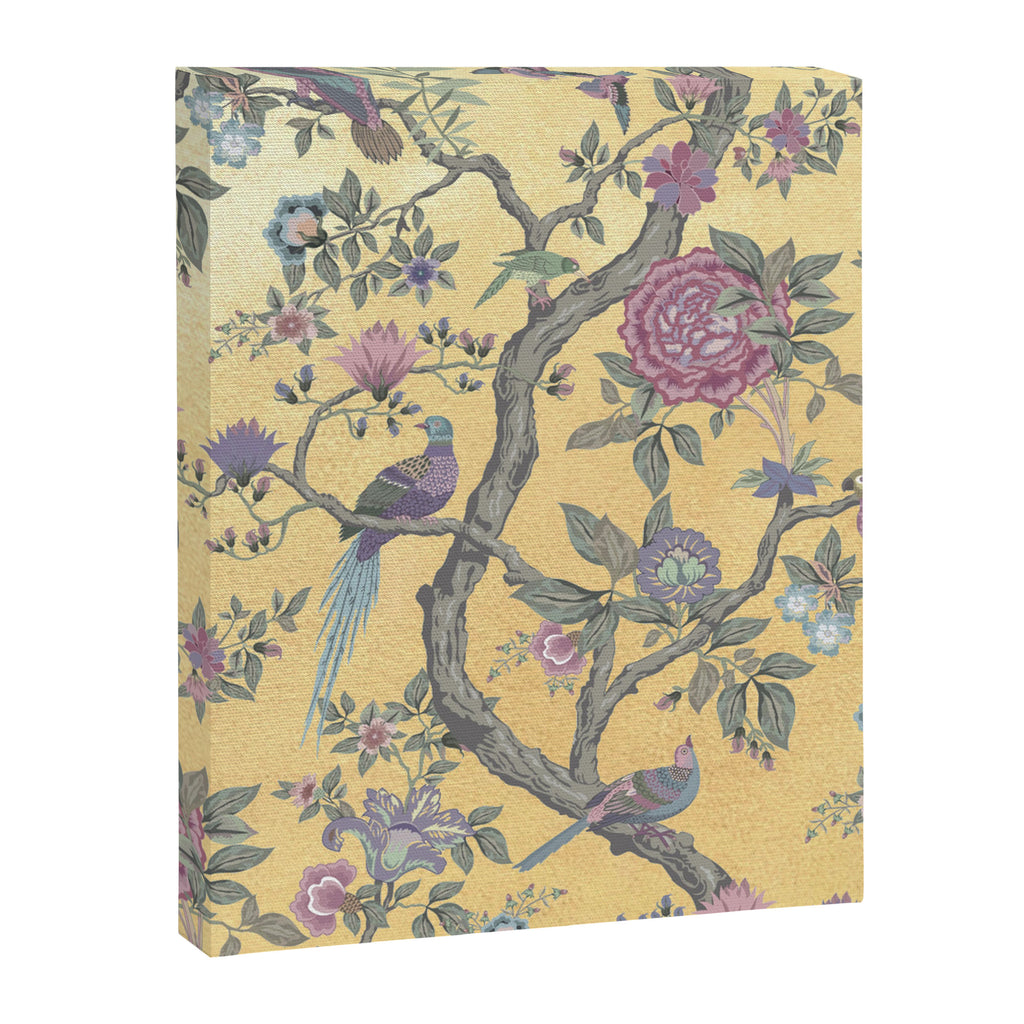 Chinoiserie Golden Gilt Peacock Peony Garden Canvas Print Gallery Image 8