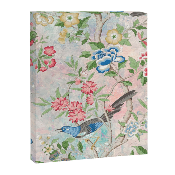 Chinoiserie Magpie Blooming Peony Botanical Garden Canvas Print Gallery Image 1