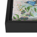 Chinoiserie Magpie Blooming Peony Botanical Garden Framed Canvas Print Gallery Image 3