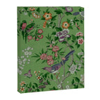 Chinoiserie Magpie Peony Garden Summer Green Canvas Print Gallery Image 6