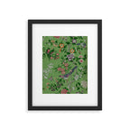 Chinoiserie Magpie Peony Garden Summer Green Framed Art Print Gallery Image 5