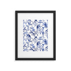 Chinoiserie Monkey Jungle Botanical Toile de Jouy Art Framed Art Print Gallery Image 4
